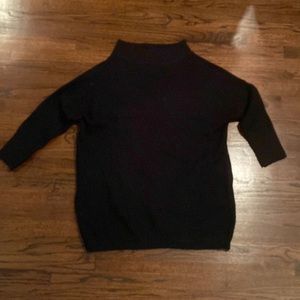 Black off the shoulder sweater dress